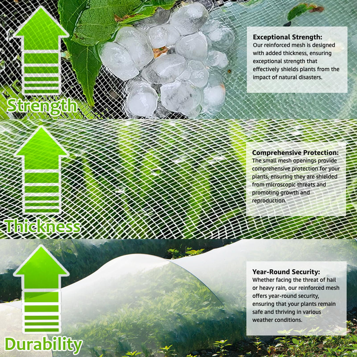 Garden Netting, Plant Covers 10x33Ft Net Ultra Fine Mesh Protection Netting for Vegetable Plants Fruits Flowers Crops Greenhouse Row Cover Raised Bed Barrier Screen Protection Net Cover (10x33ft)