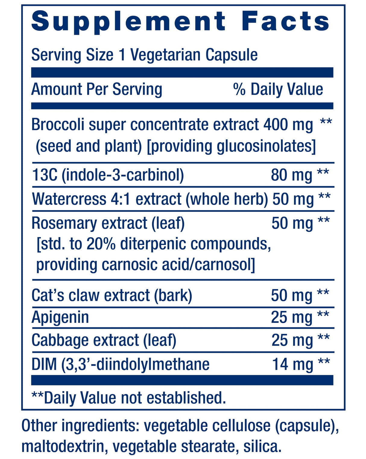 Life Extension Triple Action Cruciferous Vegetable Extract, 60 Vegetarian Capsules—Helps Maintain DNA Health & Already-Healthy Hormone Levels - Non-GMO, Gluten-Free, Vegetarian