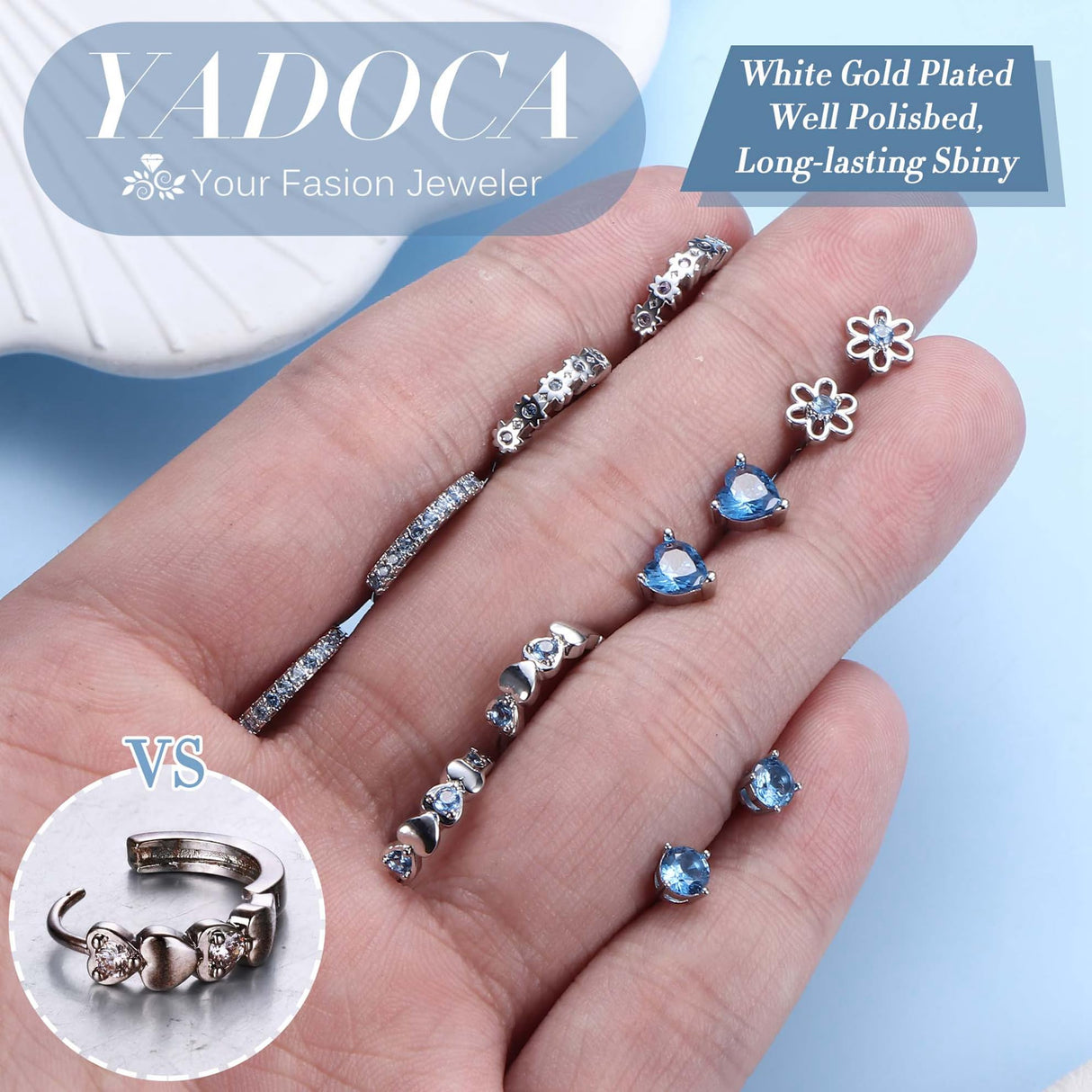 YADOCA ๐ต๐ฎ๐ฑ ๐ฆ๐๐ฒ๐ฟ๐น๐ถ๐ป๐ด ๐ฆ๐ถ๐น๐๐ฒ๐ฟ Earrings for Girls Women