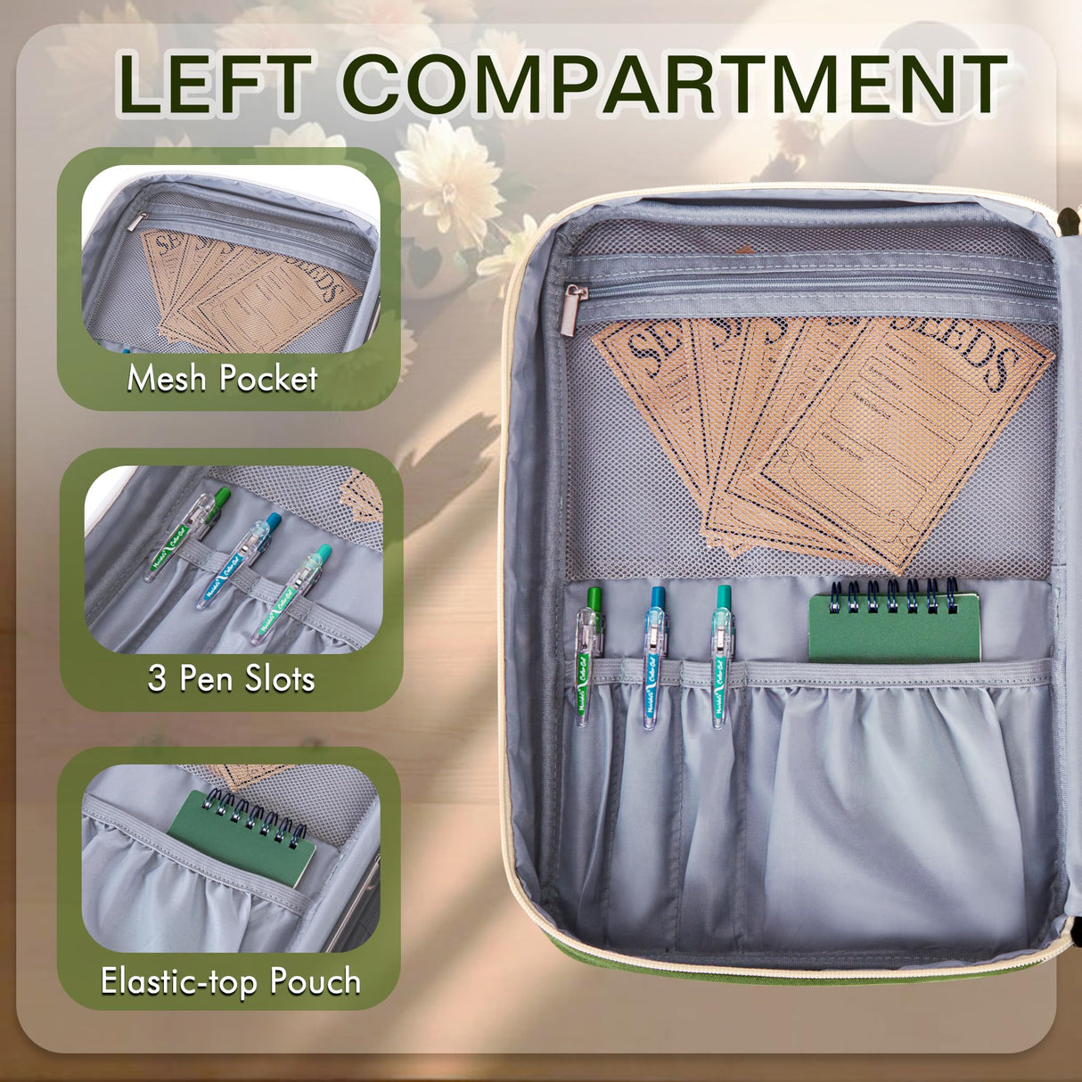 Trahzia Seed Storage Organizer Binder with 20 Reusable Seed Envelopes
