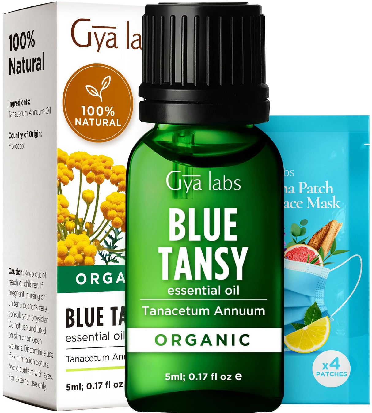 Gya Labs Blue Tansy Essential Oils for Skin - 100% Pure Natural Organic Blue Tansy Oil for Face, Diffuser, Candle Making (0.17 Fl Oz)
