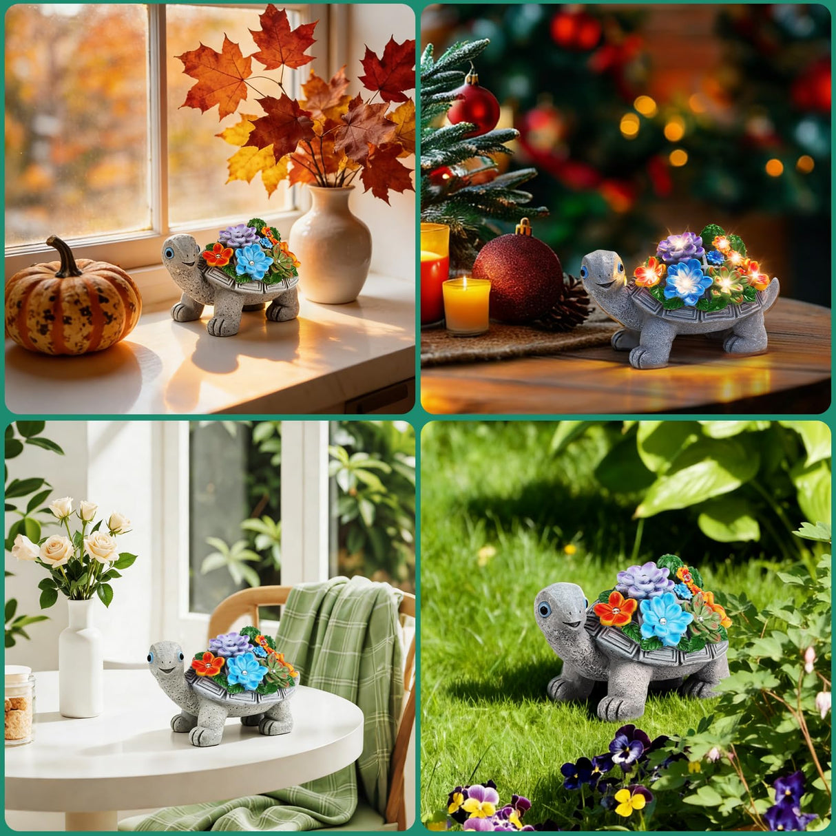 Linkax Mothers Day Gifts for Mom Grandma Wife Sister Nana from Daughter Son Husband, Birthday Gifts for Women Turtle Statues Solar Garden Decor for Outside Yard Outdoor Home Patio Decor