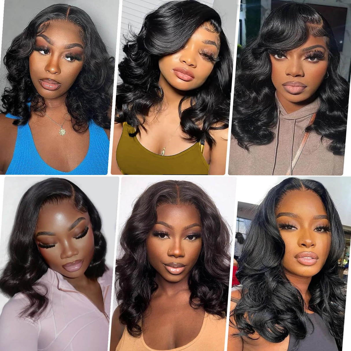 Bob Wig Human Hair Glueless Wigs Human Hair Pre Plucked Pre Cut Body Wave 5x5 HD Transparent Closure Wigs 180% Density 100% Brazilian Virgin Hair Short Wigs for Black Women (10 inch)