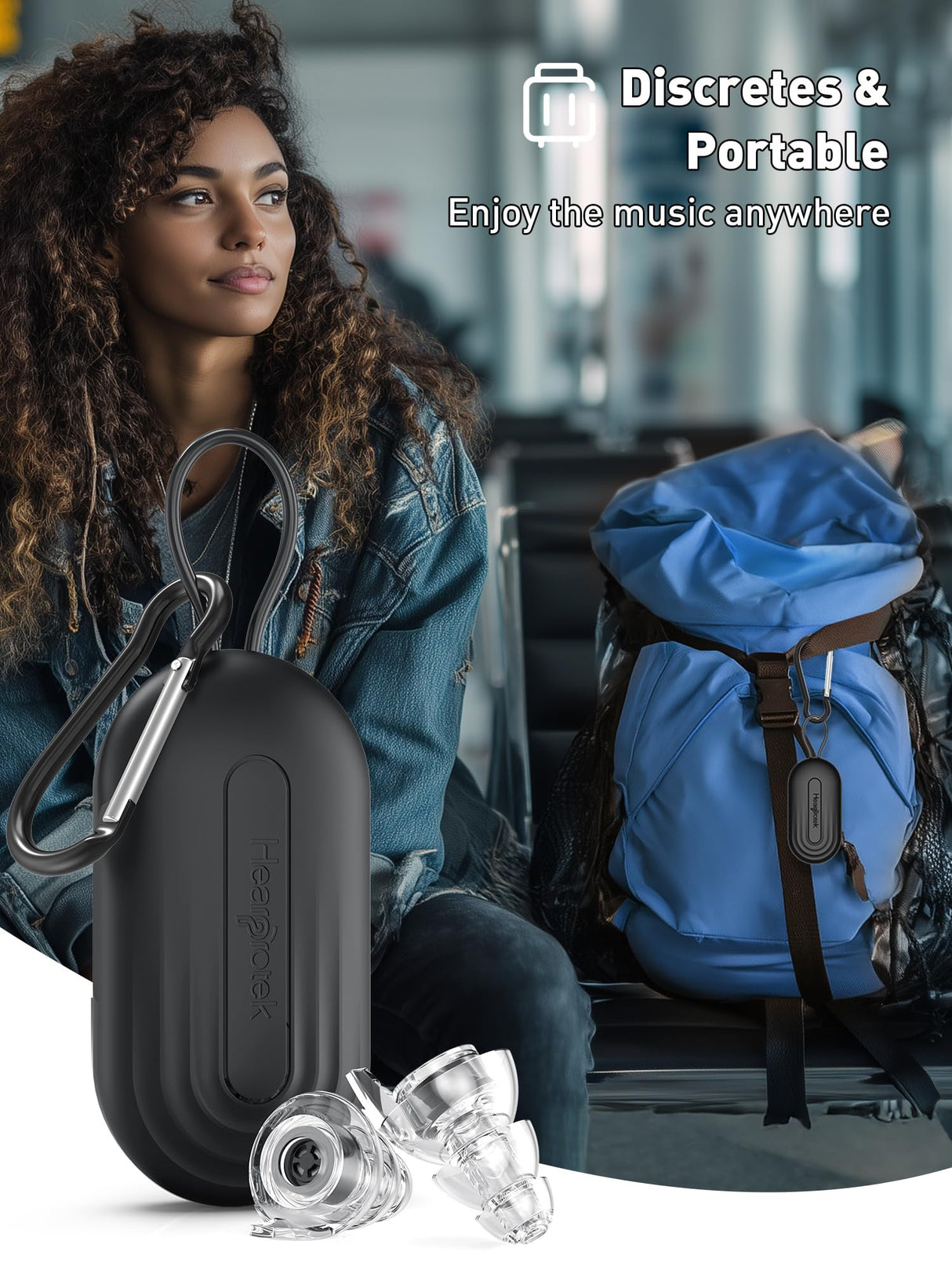 Hearprotek Concert Ear Plugs, 2Pairs Reusable high Fidelity Musician Ear Plugs for Concerts Loud Music-Noise Reduction Ear Protection earplugs for Rave,Festival,Music,Tinnitus Relief