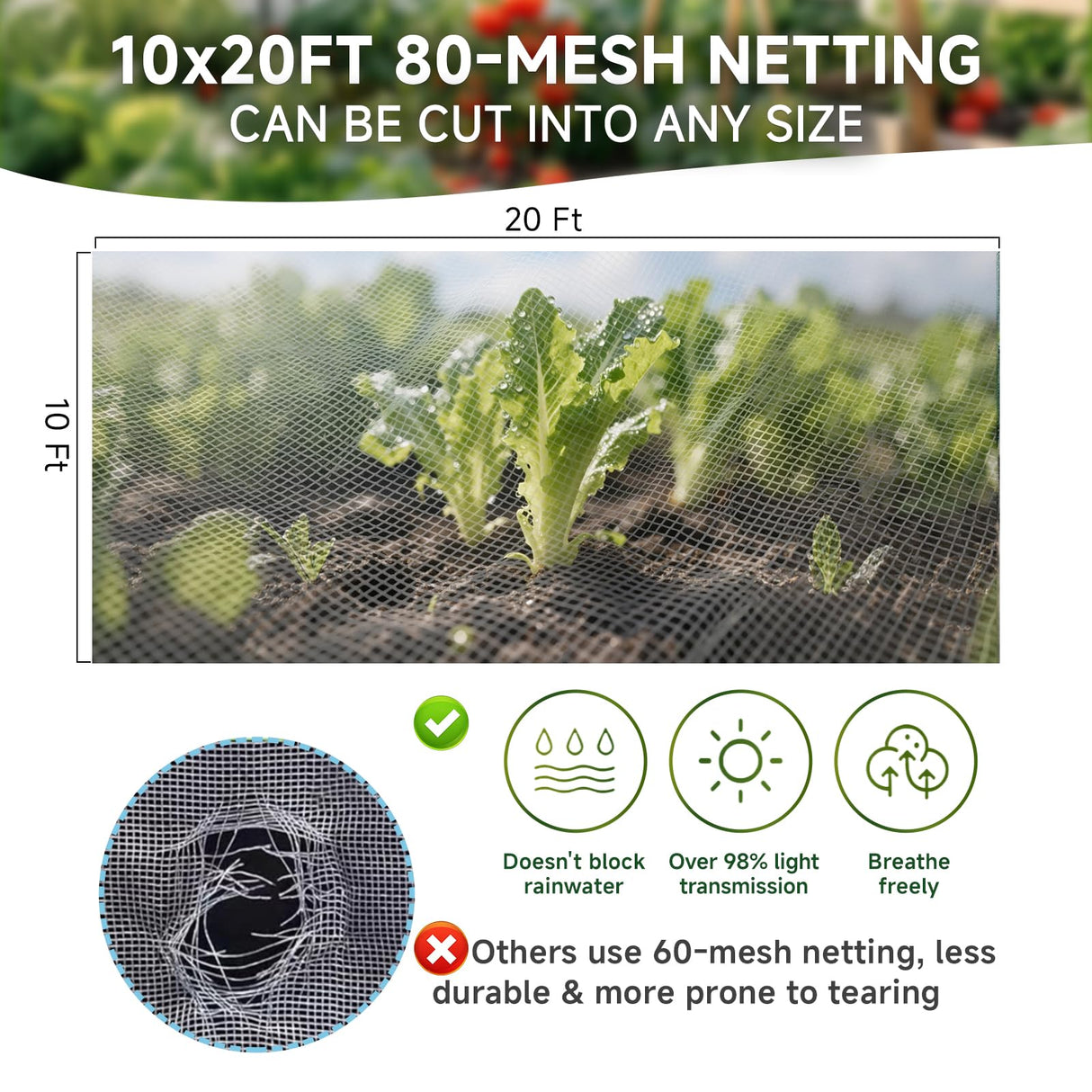 Nsitehalo 36pcs Garden Hoops for Raised Beds with Garden Netting, Rust-Free Fiberglass Greenhouse Hoops Grow Tunnel & Clips, Hoop House Support Frame for Row Cover & Plant Stakes for Vegetables