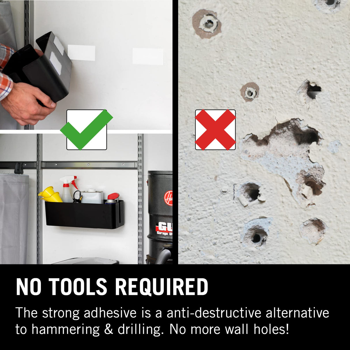 VELCRO Brand - Heavy Duty Stick On | Superior Holding Power Indoors & Outdoor Use | 50mm x 5m Tape | White