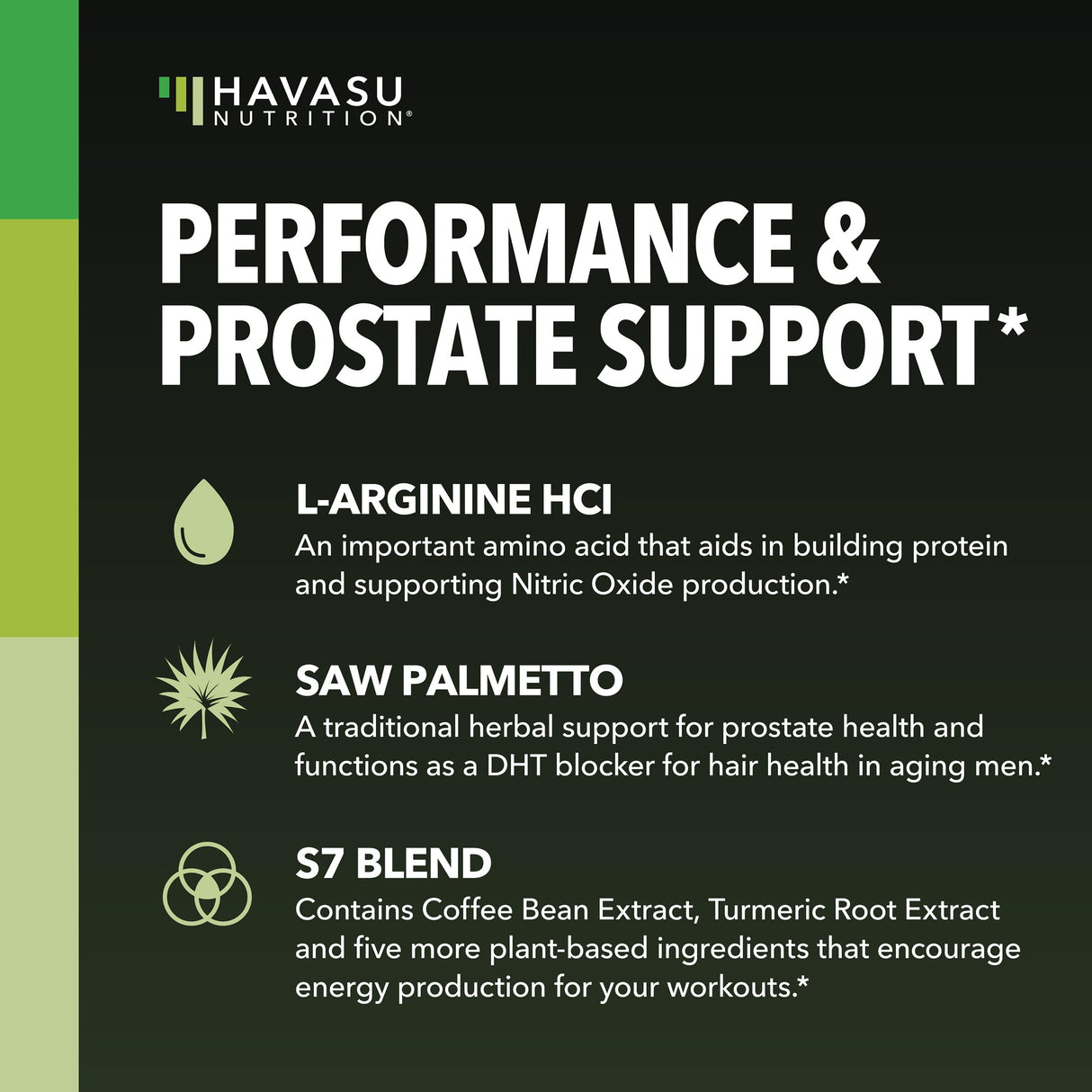 L-Arginine 500mg and Saw Palmetto 500mg - Nitric Oxide and Prostate Health Supplements for Men - 60 Count - Endurance and Urinary Tract Function Support - 1 Month Supply - Vegan, Non-GMO Capsules