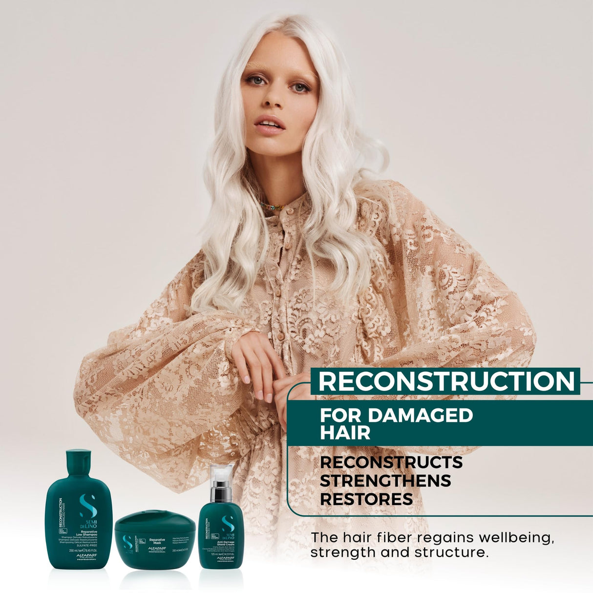 Alfaparf Milano Semi di Lino Reconstruction Reparative Sulfate Free Shampoo for Damaged Hair - Color Safe - Repairs, Restores Fiber & Elasticity - Paraben Free - Vegan (33.8 oz)