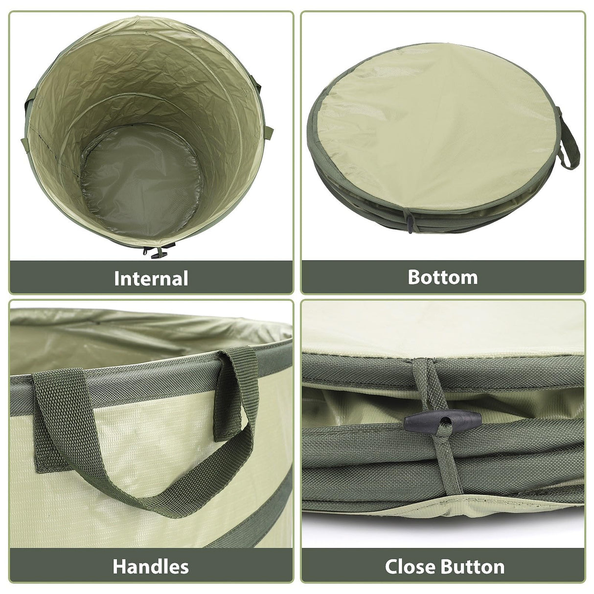 YUDI & GARDEN 45 Gallon Collapsible Garden Bag