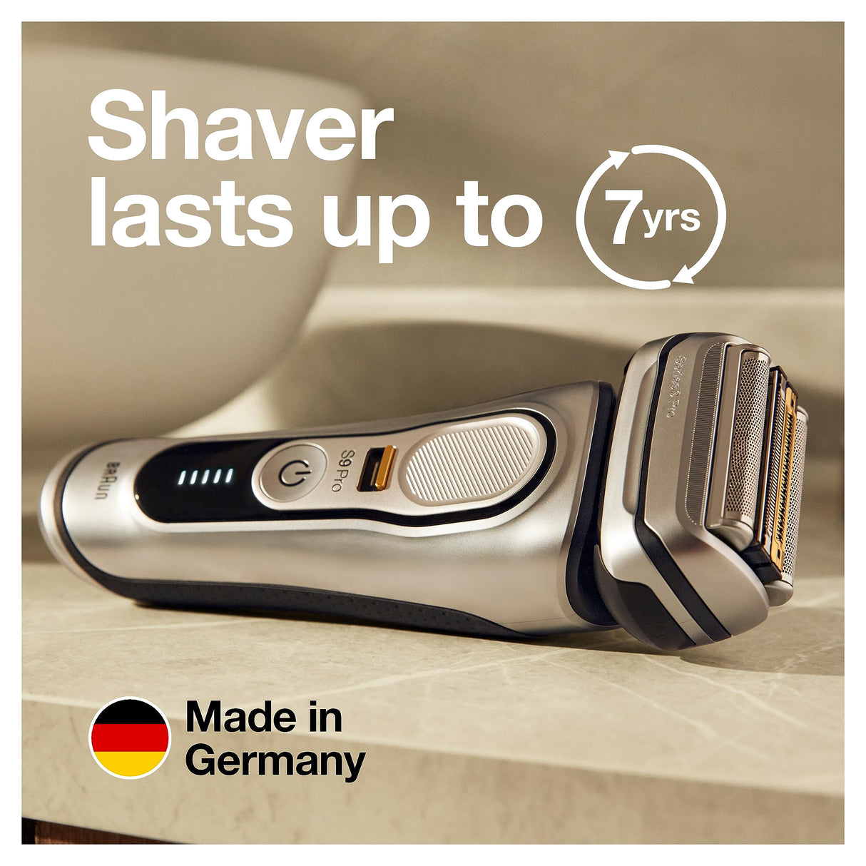 Braun Series 9 Pro 9487cc Electric Razor for Men, Wet & Dry, Electric Razor, Rechargeable, Electric Shaver with Clean & Charge Station and ProCare Attachment