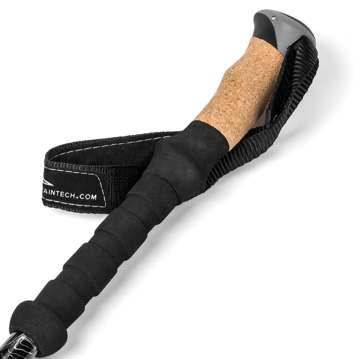 Cascade Mountain Tech Trekking Poles, Shaft Material: Aircraft- grade 6061 Aluminum with Adjustable Locks Expandable to 54" (Set of 2), Cork Grip, Orange, Extended Grip Material: EVA