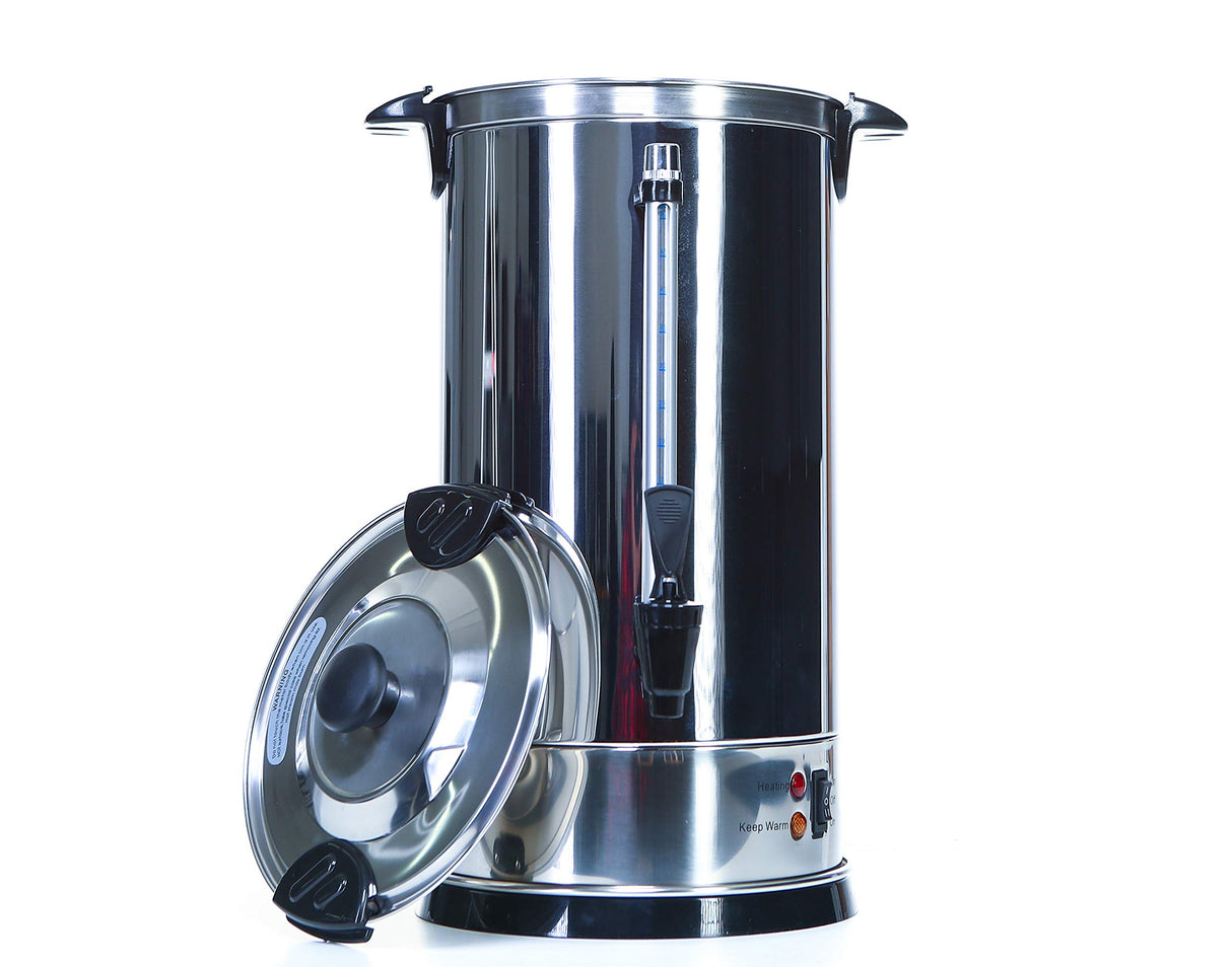 Shabbat Urn 50 Cups - Stainless Steel Hot Water Boiler & Warmer - Customize Temperature Control Commercial & Home Urns Great for Catering Buffets Parties Weddings Holiday Jewish Dinners