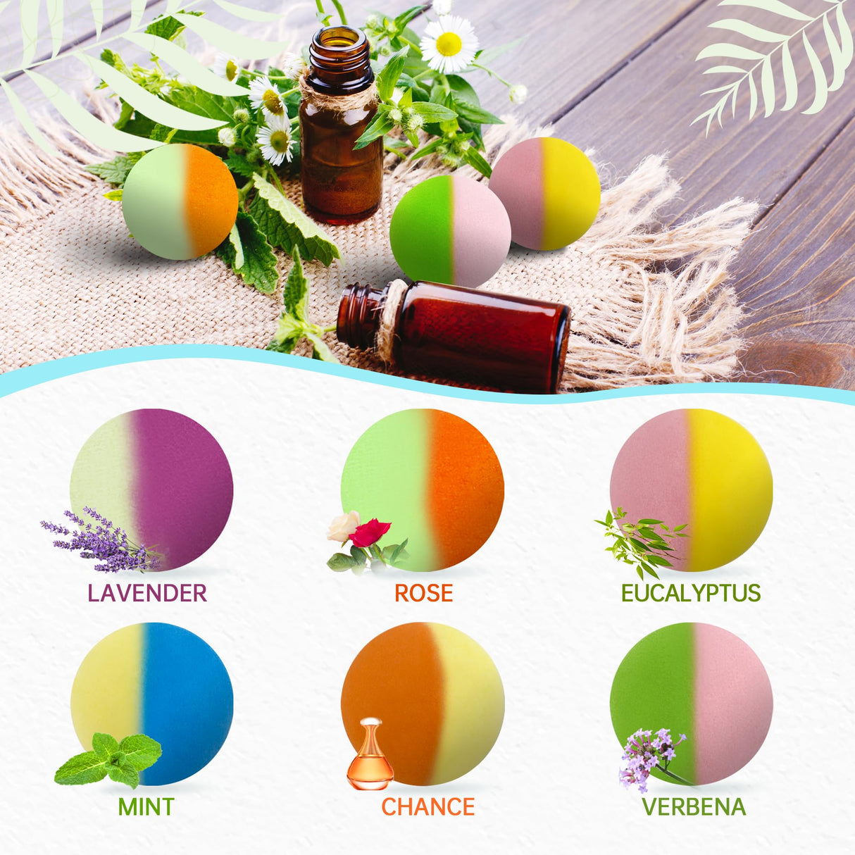 60 Pcs Bath Bombs Set - Massive Quantity Natural Bath Bombs for Kids/Women/Men Individually Wrapped Handmade Organic Bath Supplies Relaxing Kit - for Birthday, Christmas, Mother's Day