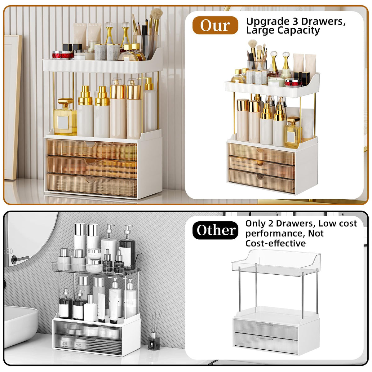 StorBin Arcylic 5-Tier Makeup & Skincare Organizer for Vanity, Bath