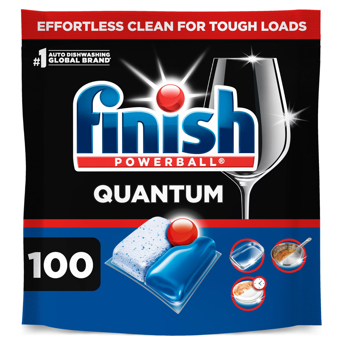 Finish Quantum Dishwasher Pods, Dish Detergent, Fresh Scent, 100ct