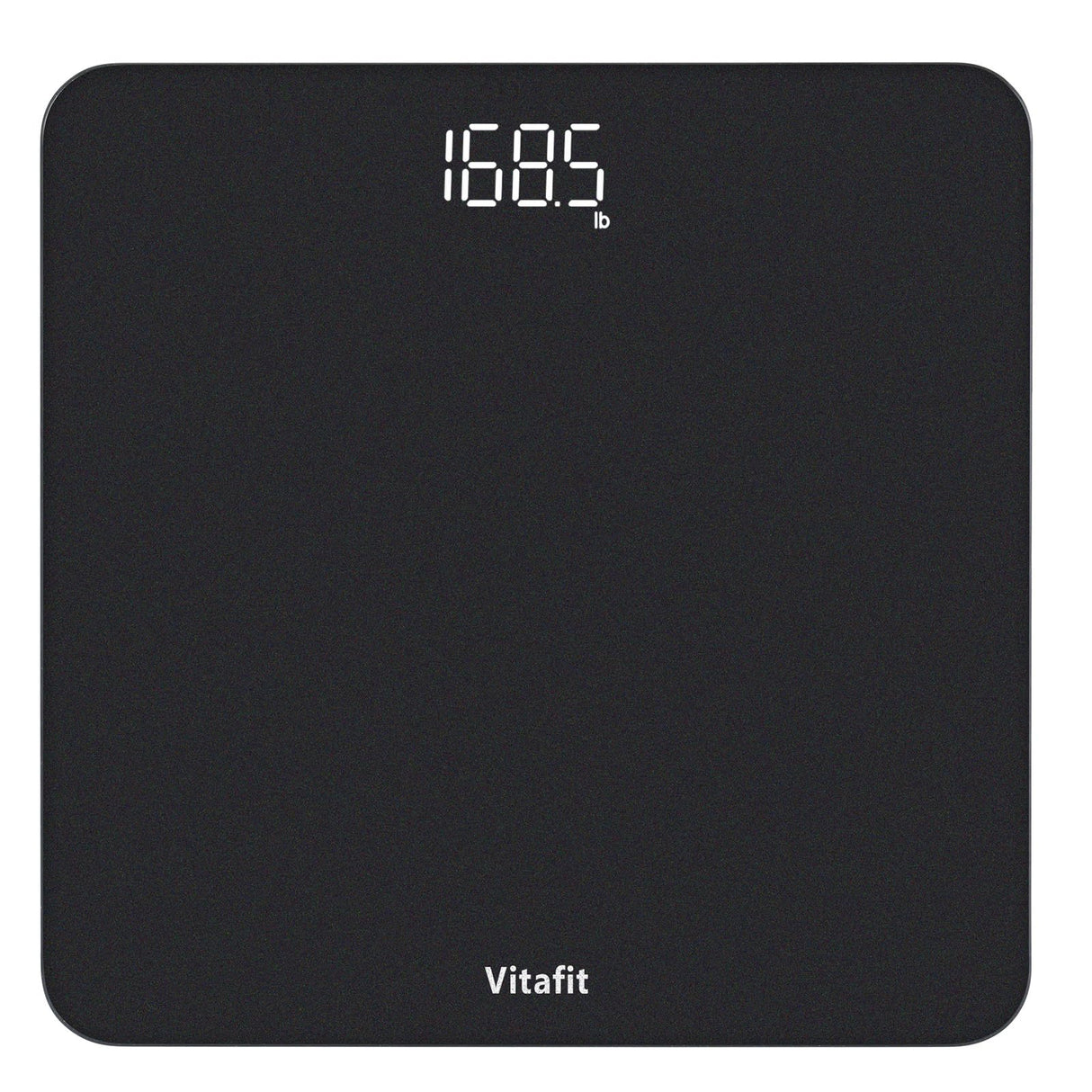 Vitafit Digital Bathroom Scale for Body Weight, Weighing Professional Since 2001, Clear LED Display and Step-On, 3*AAA Batteries Included, 400lb/182kg, Spray Silver Black