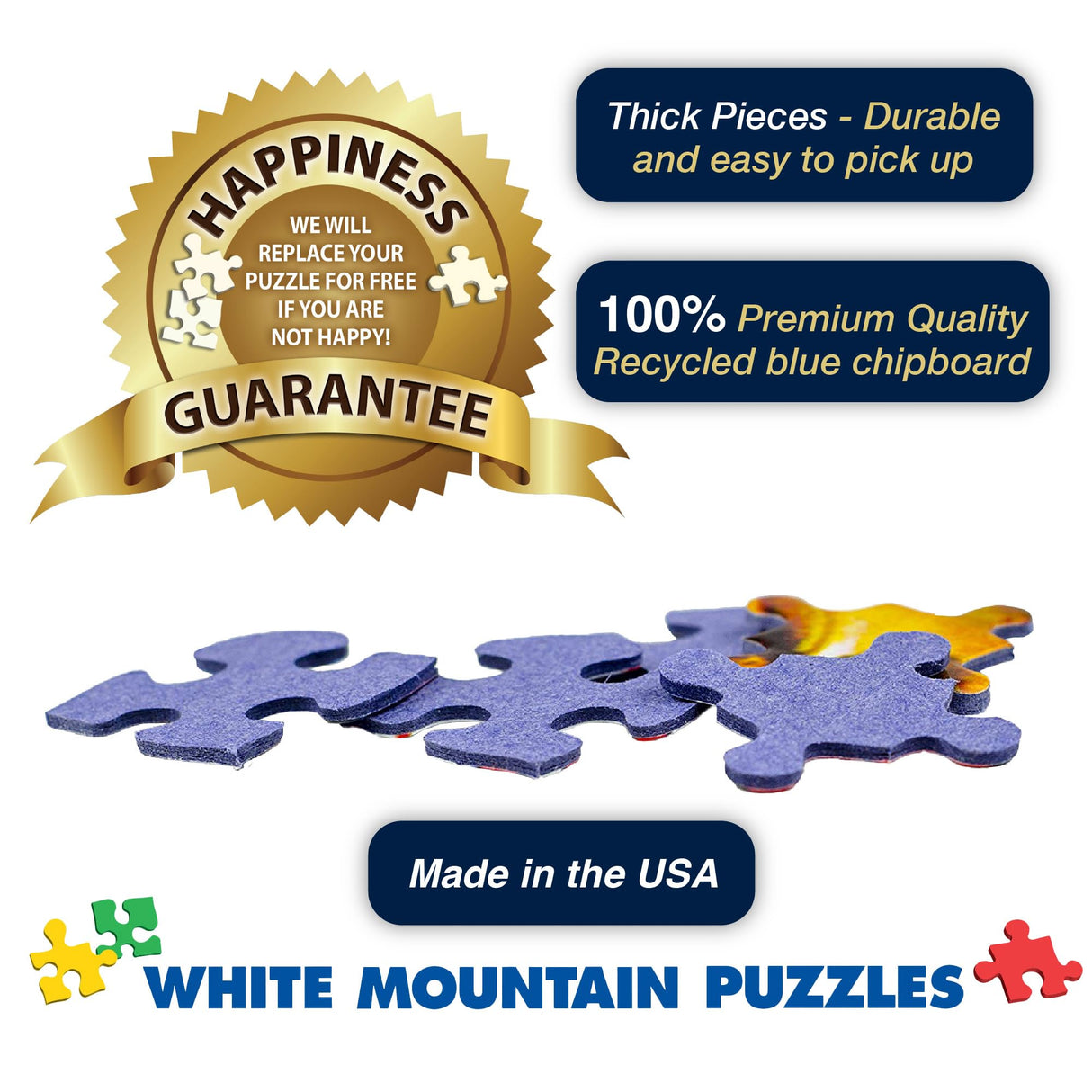 White Mountain Rockefeller New York Christmas Puzzles 1000 Pieces Jigsaw Puzzle for Adults and Family