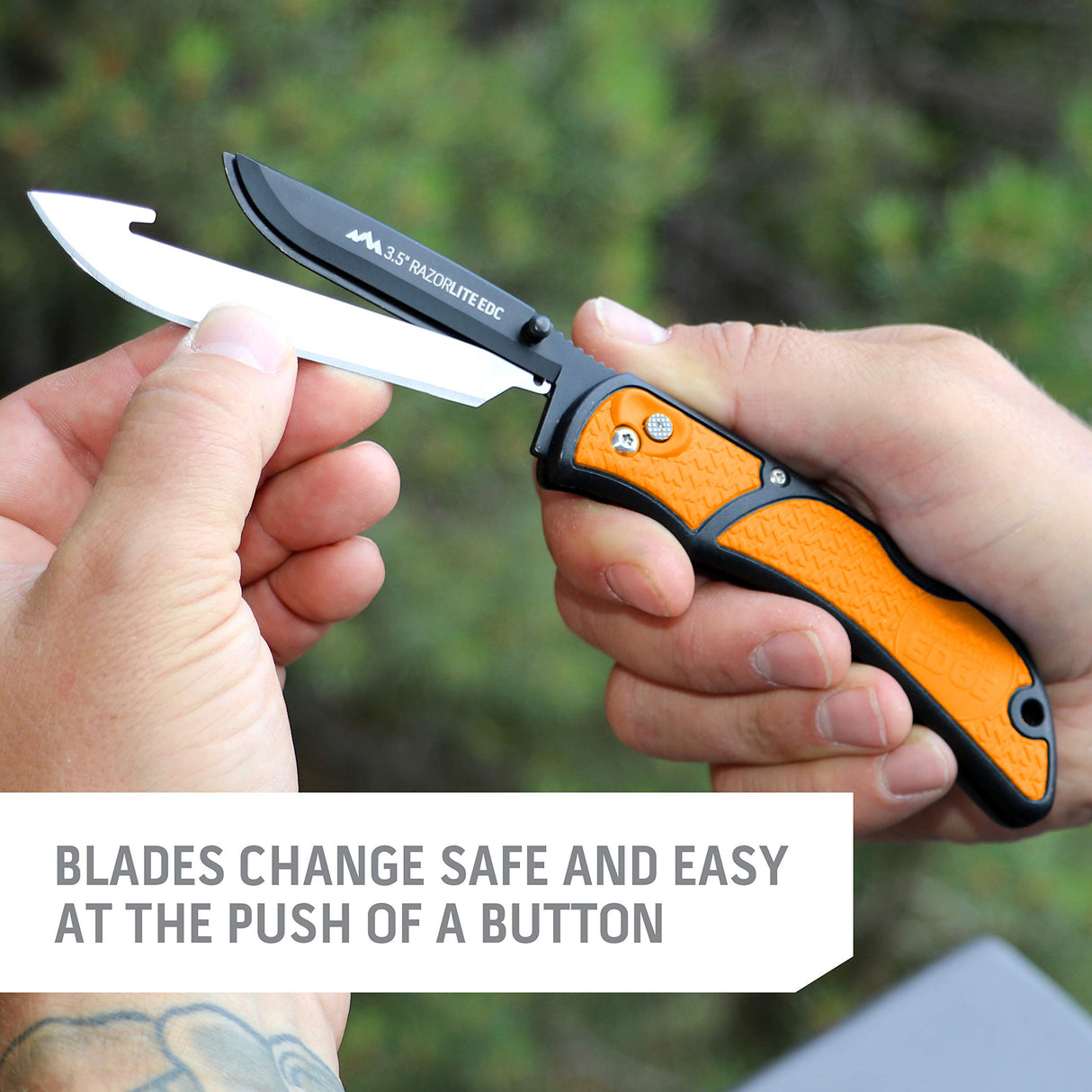 Outdoor Edge 3.5" RazorSafe Replacement Sharp-Point Knife Blades, 24 Piece Value Pack