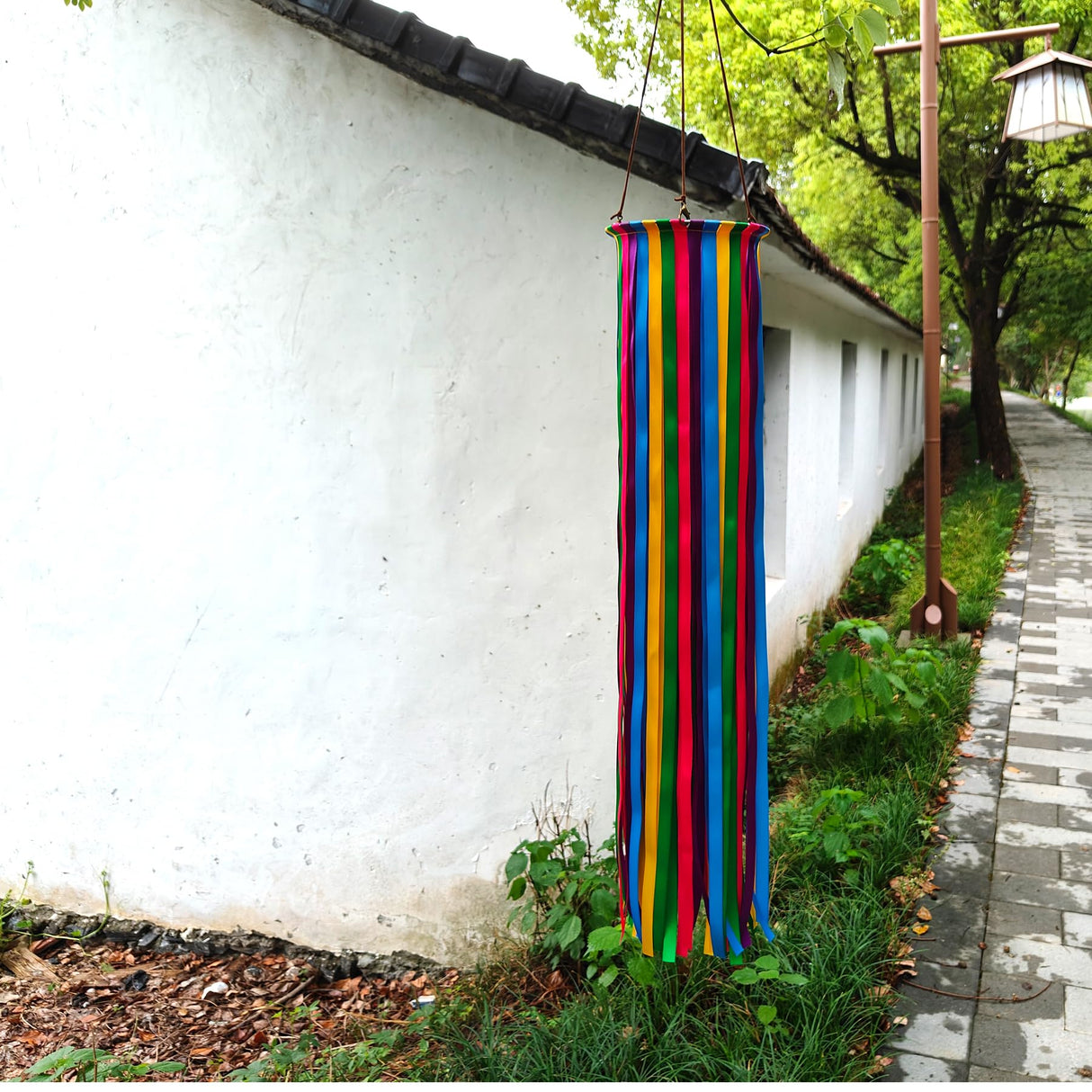 Satin Ribbon Windsock Streamer, Outdoor Decorations for Your Patio, Garden, Yard, Dock and Camper, 49-Inch, WS-49K-01