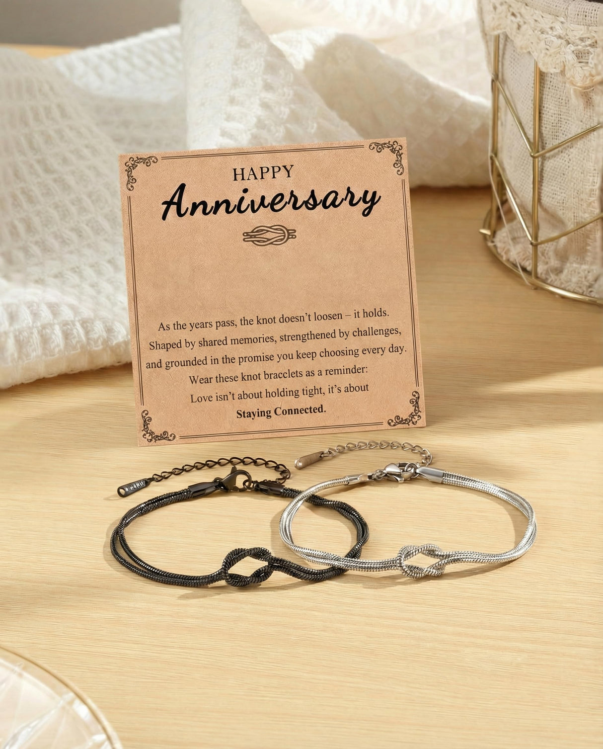 Tarsus Anniversary Bracelets Gifts for Men Women Couple Him Her