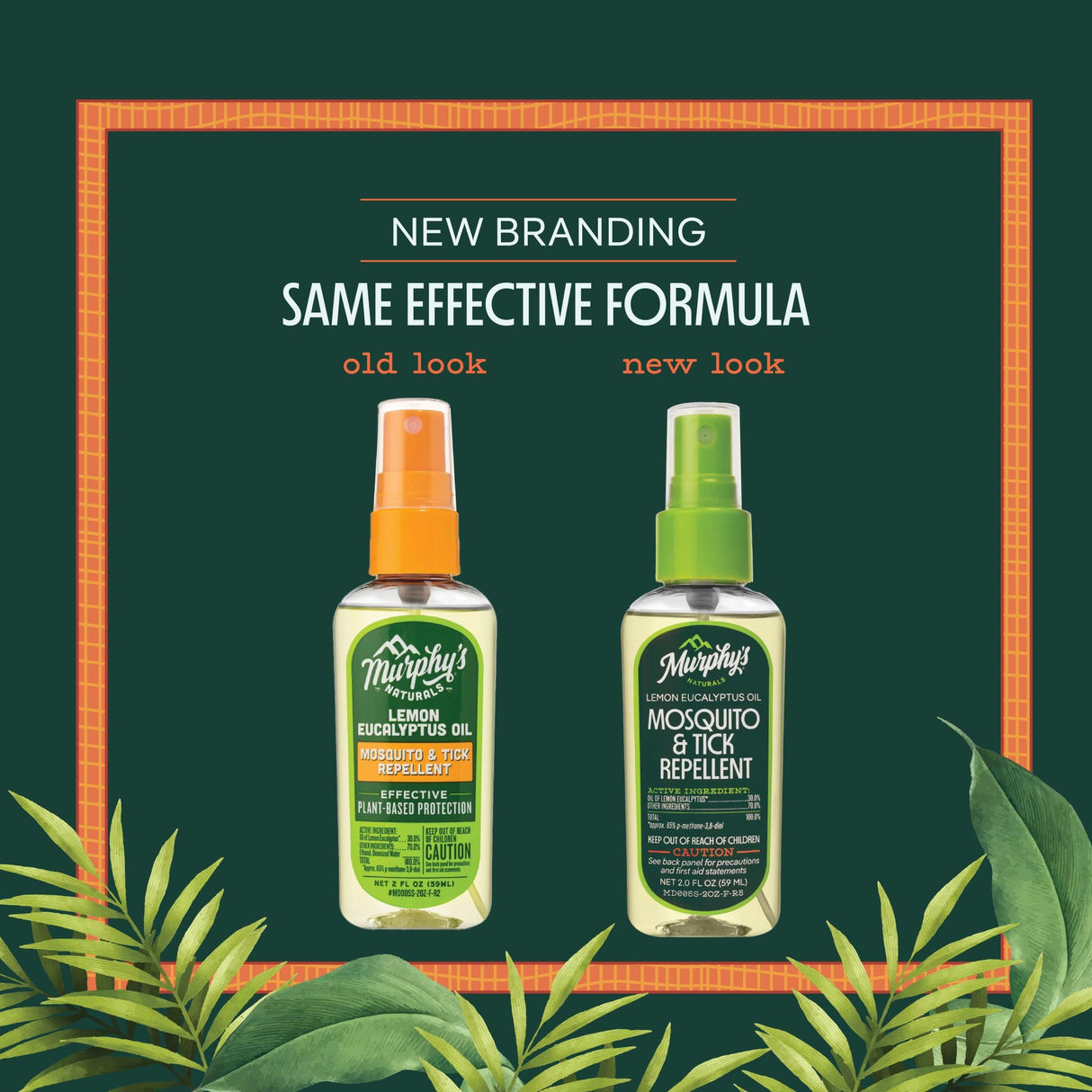 Murphy's Naturals Mosquito & Tick Bug Repellent Spray, Oil of Lemon Eucalyptus for Skin + Outdoor Gear, DEET-Free, 2 Ounce Pump, 3-Pack