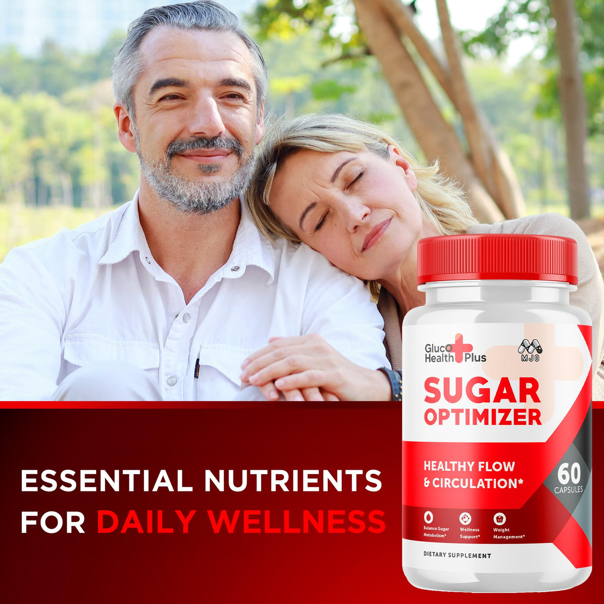 GlucoHealth Plus Capsules - GlucoHealth Plus Advanced Optimizer Formula Vitamin Supplement - All Natural GlucoHealth Plus Daily Wellness Pills - Premium Formula for Health and Wellness (60 Capsules)