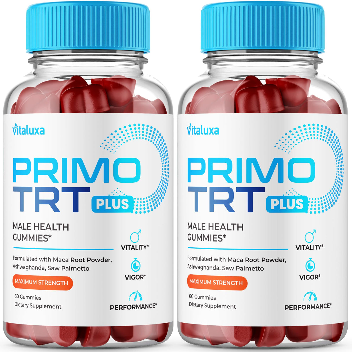 (2 Pack) Primo TRT Gummies, Primo TRT Advanced Performance Blend Supplement, PrimoTRT Try Prime Gomitas Maximum Strength for Males Support for Overall Health Wellness All Natural Ingredients (120 Ct)