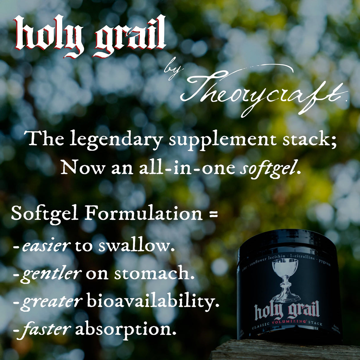 Holy Grail - Classic Semen Volume Booster Stack | Softgel = Higher Bio-Availability | Men's Load & Fertility Enhancer | Sunflower Lecithin, Pygeum, L-Citrulline, & Zinc for Testosterone | One Month