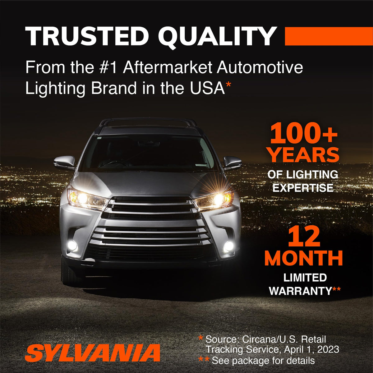 SYLVANIA H11 XtraVision Halogen Headlight Bulb, High or Low Beam, 2 Bulbs