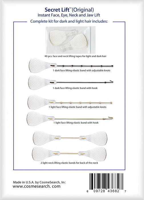 COSMESEARCH, Inc. Instant Face, Neck and Eye Lift (Dark and Light Hair)