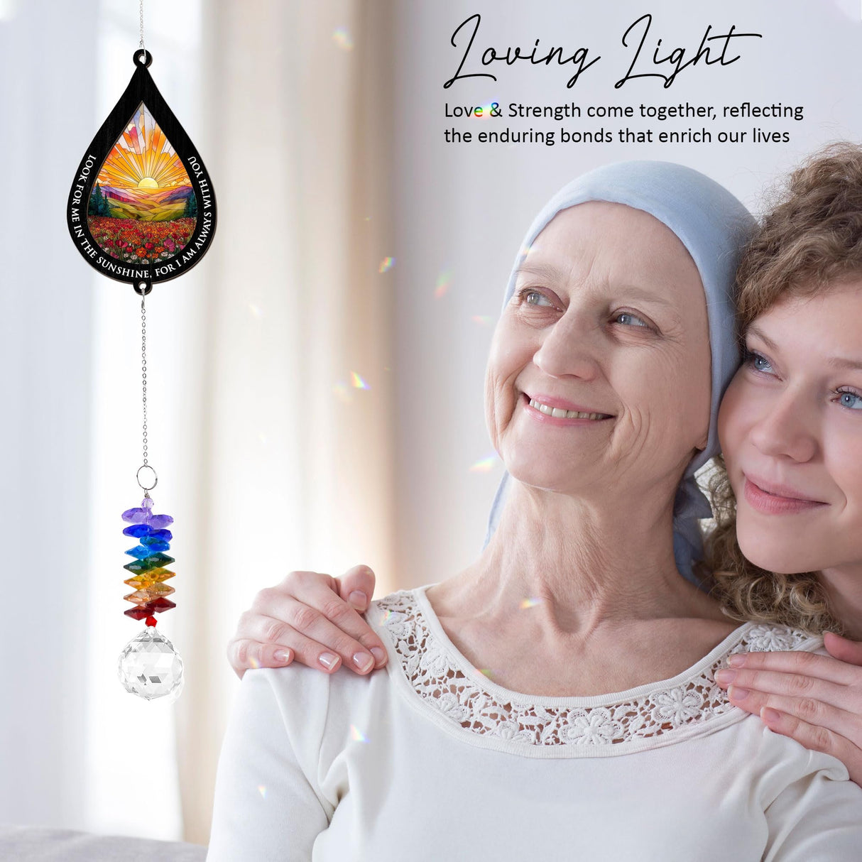 GIFTELIX Suncatcher Look for Me in The Sunshine - Sympathy Gift for Loss of Loved One - Grief Gifts - Heaven Funeral Keepsake - Gift for Women Daughter Friend Sister