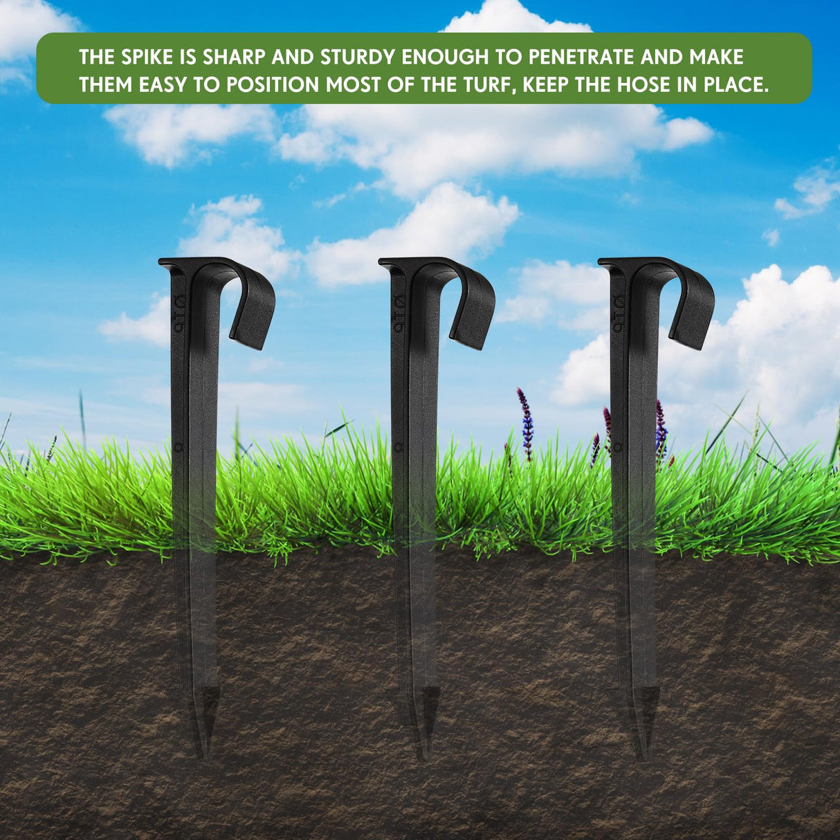Pangda 120 Pack Irrigation Stakes 1/2 Inch Tubing, Drip Anchor for Garden