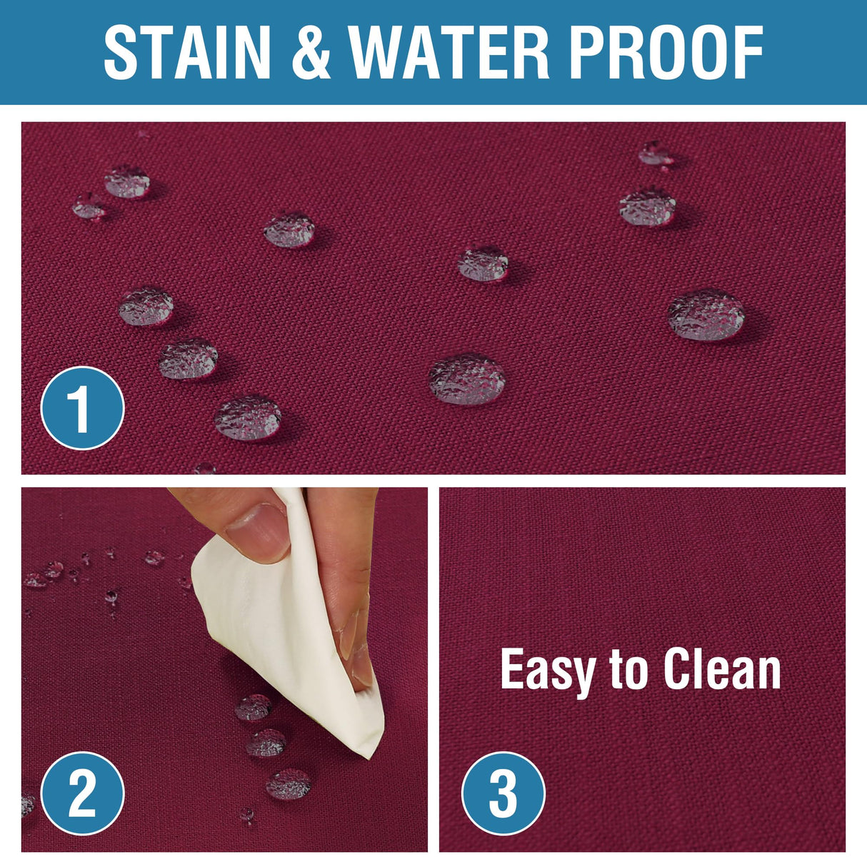 H.VERSAILTEX Linen Textured Table Cloths 60 x 120 Inch Premium Solid Tablecloth Spill-Proof Waterproof Table Cover for Dining Buffet Feature Extra Soft and Thick Fabric Wrinkle Free, Christmas Red