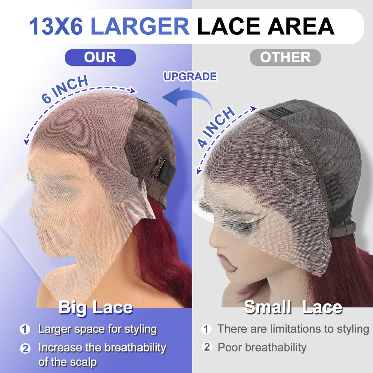 cifendin 30 Inch 99J Burgundy Wig Human Hair 13x6 Lace Front Wigs Human Hair Body Wave 12A HD Transparent Lace Front Wigs Human Hair Pre Plucked Red Wine Glueless Frontal Wigs Human Hair for Women