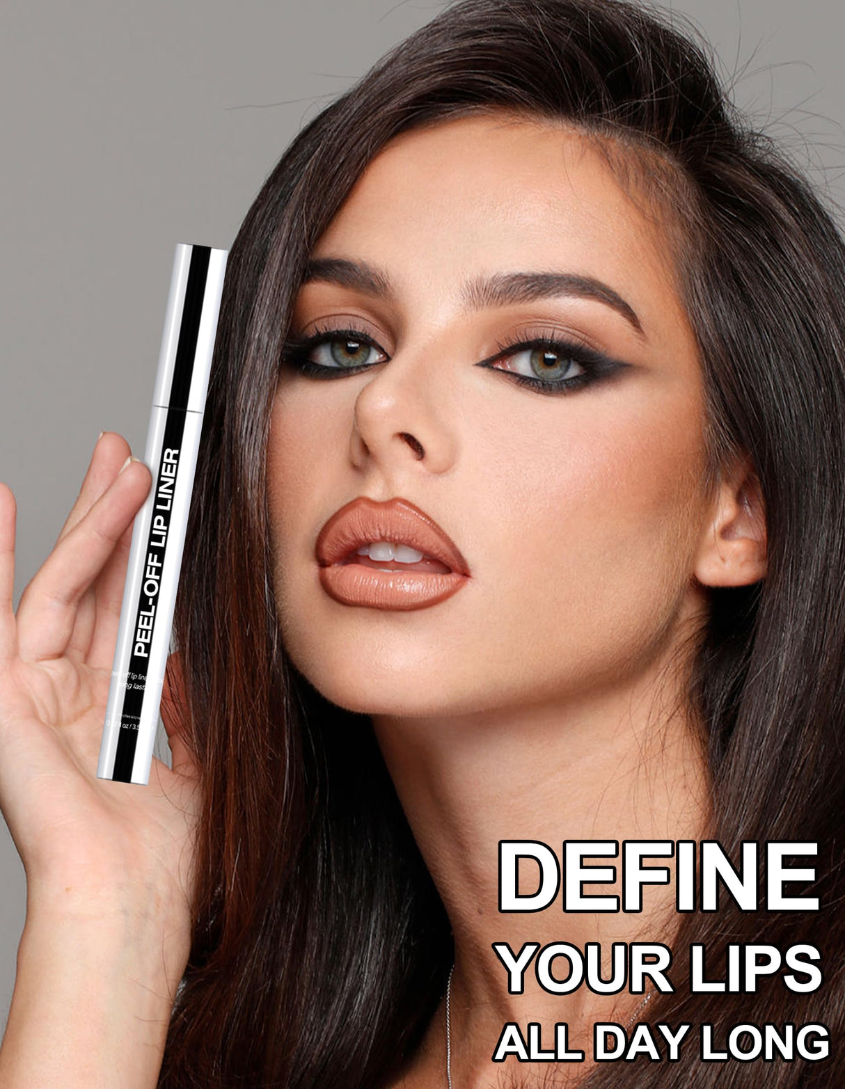 Erinde 3PCS Peel Off Lip Liner Stain, Long Lasting Tattoo Lip Liner with Tweezer, Matte Finish Peel Off Lip Stain, Waterproof Transfer Proof Lip Stain Peel Off, Non-Stick Cup Nude Lip Stain Lipliner