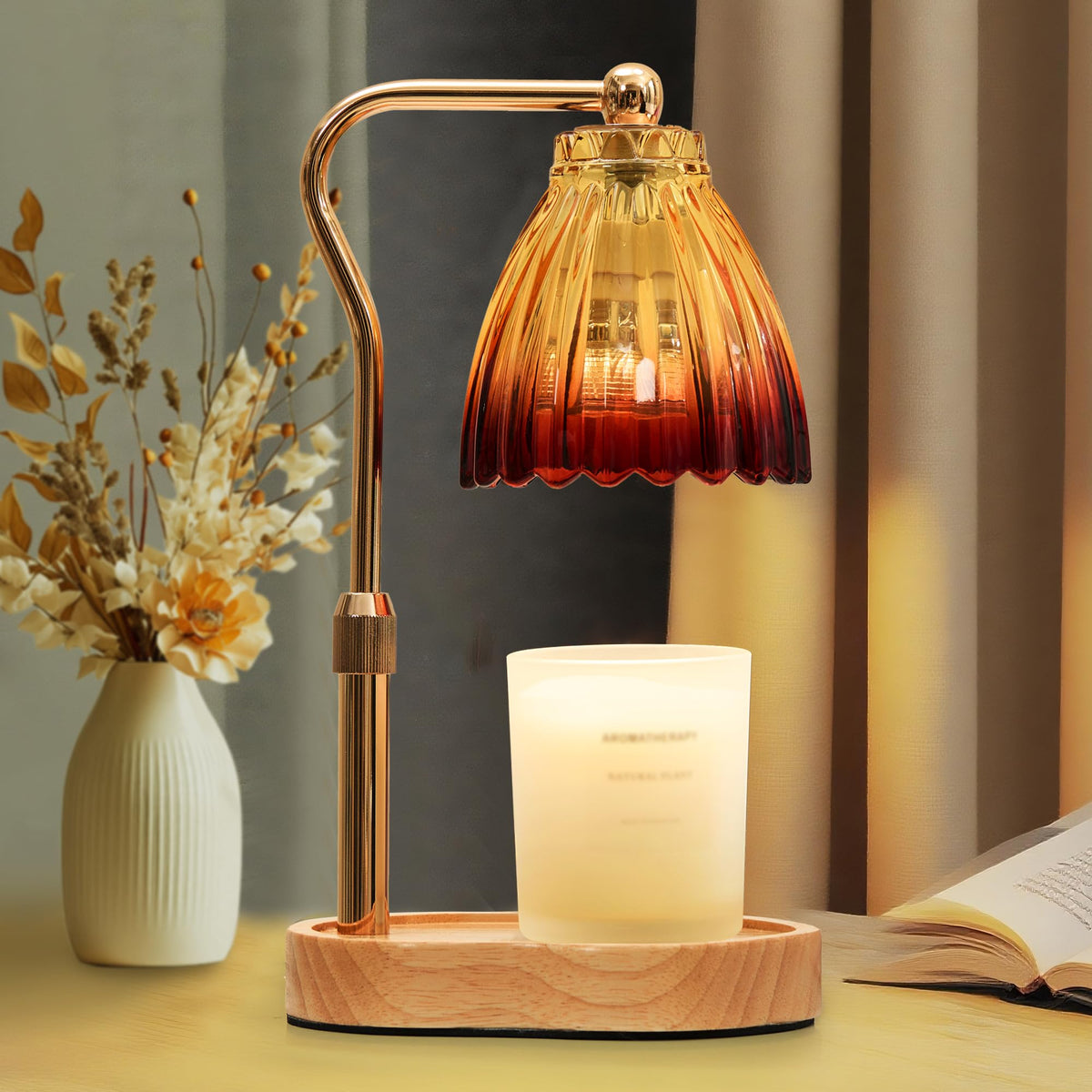 vankada Candle Warmer Lamp with Timer Dimmable, Gold Gift Wax Warmer Lamps