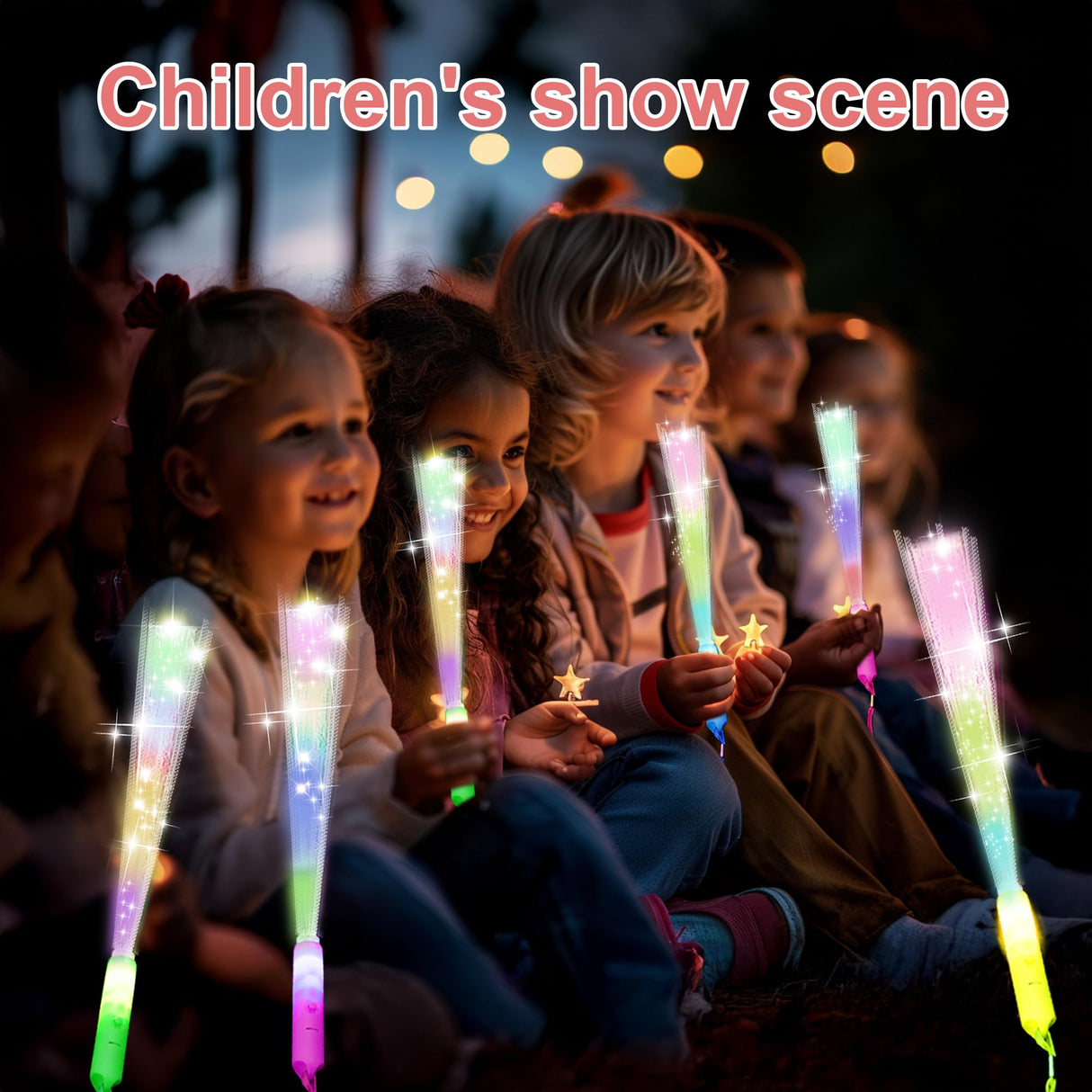 JSronms 48 Pcs Fiber Optic Wand,Glow Wands,Fiber Optic Light Wand,Light up Wands Bulk,LED Fiber Optic Wands,Glow Party Supplies for Wedding,neon Party,New Year Party Favors,Bar DJ,Halloween,Christmas