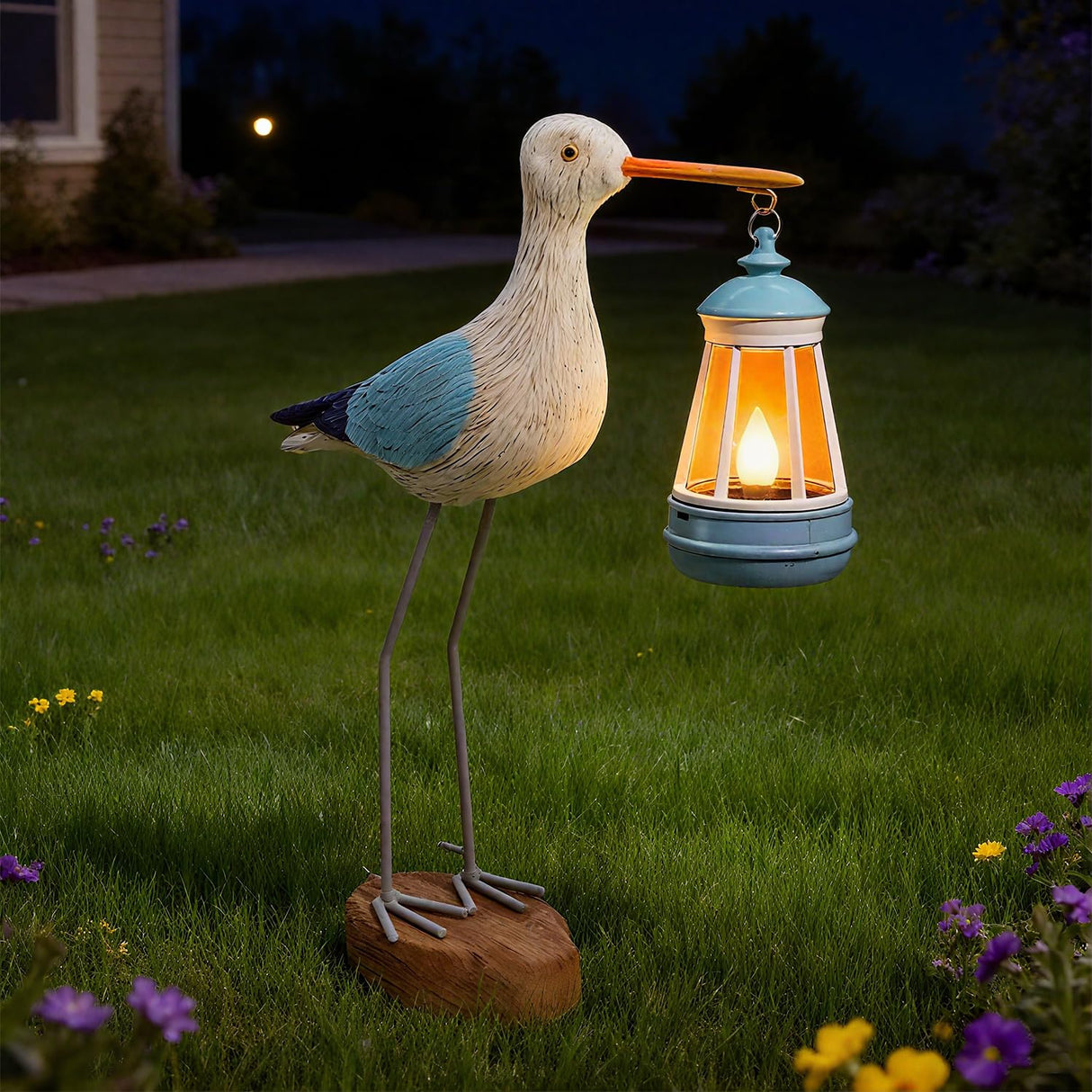 QZJDDZSW Solar Seagull Statues for Garden and Home Decor,Funny Garden Decor Beach,Pool,Patio,Lawn,Yard,Porch,Perfect Garden Gift