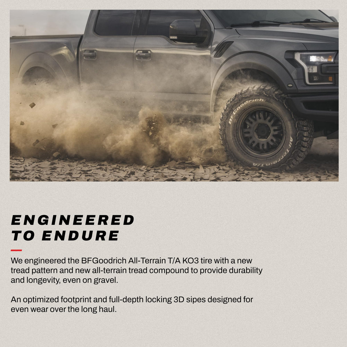 BFGoodrich All-Terrain T/A KO3 Car Tire for Light Trucks, SUVs, and Crossovers, LT265/75R16/E 123/120S