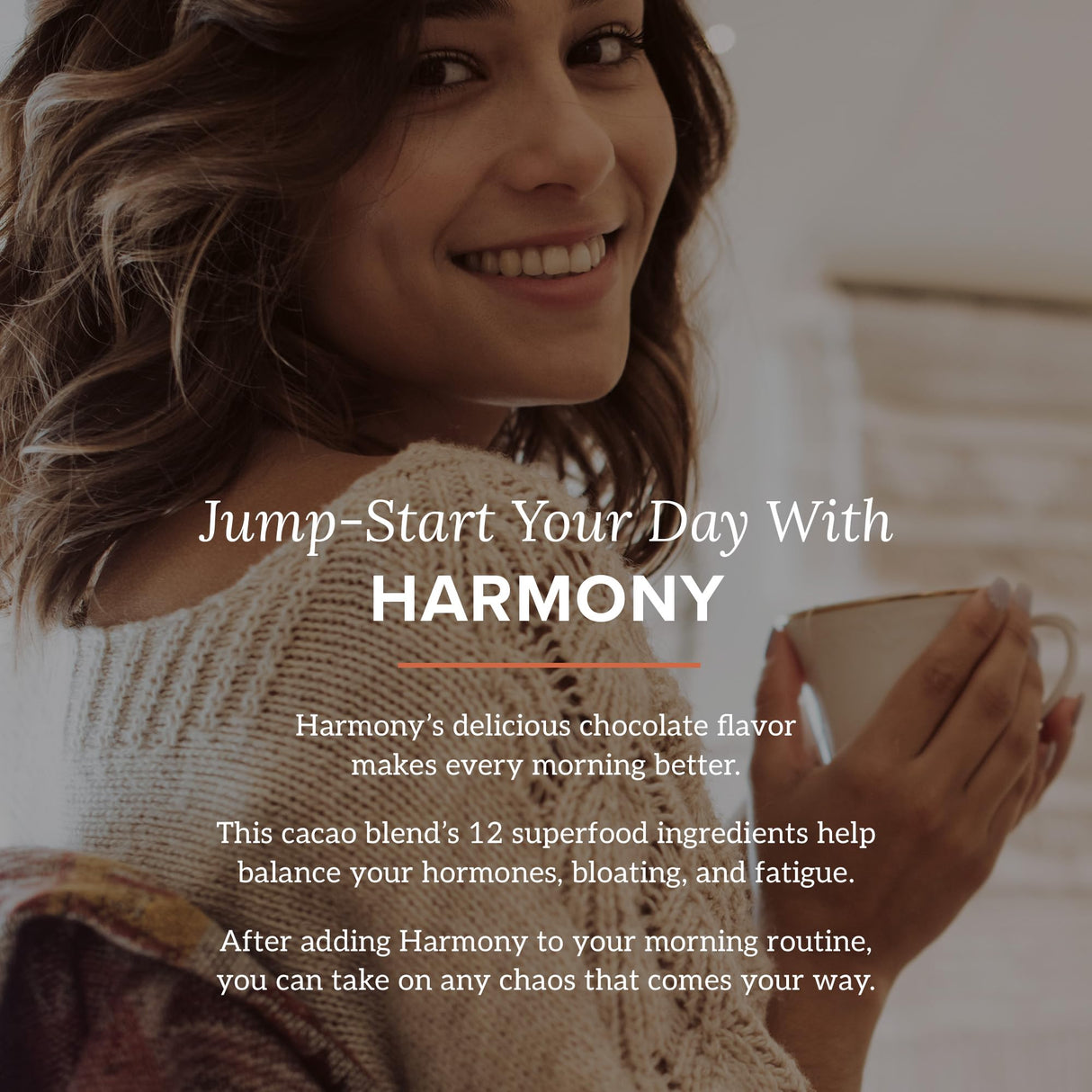 Organifi Harmony - Hormone Support - Eases PMS Symptoms - Energizes You - Regulates Menstrual Cycle - Best Served Hot - Gluten Free and Vegan Cacao Powder, 30 Servings