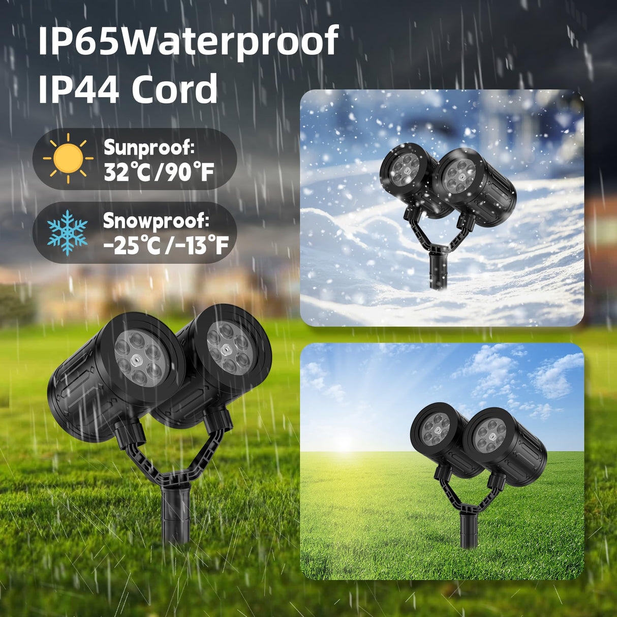 afzdby Christmas Snowflake Projector Lights Outdoor,Timer Setting Double Head Snowfall Led Lights Waterproof,Landscape Decorative Lighting Projection Lamp for Xmas Holiday Wedding Indoor Garden Patio