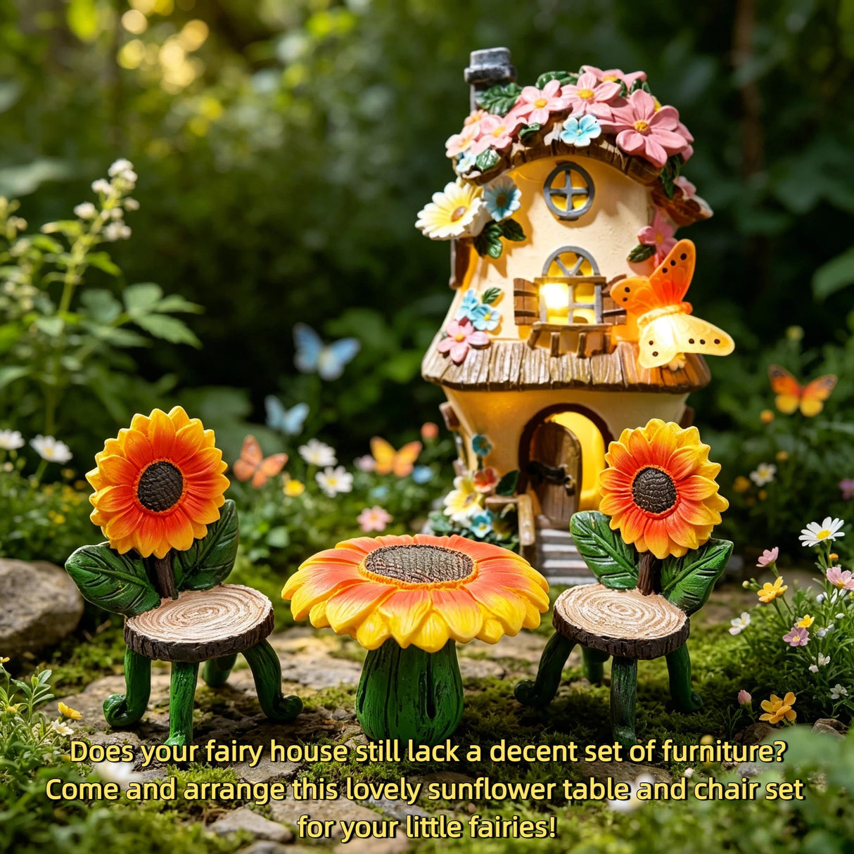 Fairy Garden Accessories,FHNQRQN,Fairy Garden Accessories Outdoor,Fairy Garden,mini Furniture,Miniature Furniture,Fairy Garden Decor,Fairy House Accessories,mini Bench,Miniature Fairy Garden 002