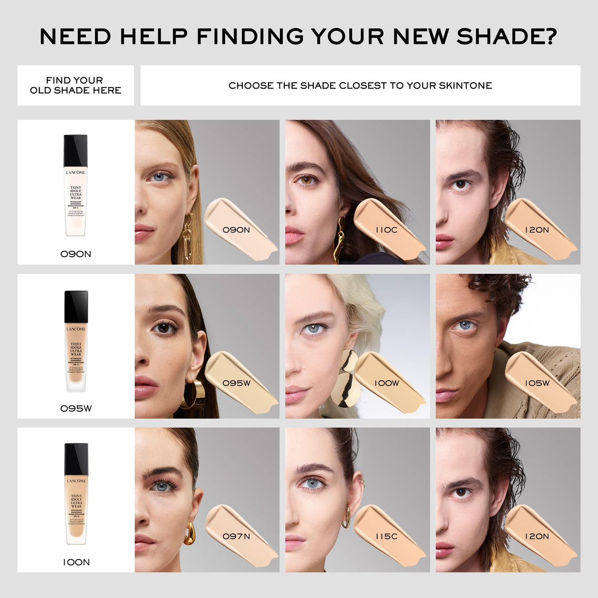 Lancôme Teint Idole Ultra Wear Buildable Full Coverage Foundation - Longwear & Waterproof - Natural Matte Finish - 105W (Fair Skin with Warm/Yellow Undertones), 1 Fl Oz