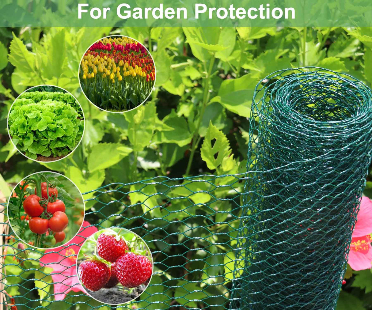 Mklsit Chicken Wire 15.7 x 315 Inches Chicken Wire Fencing Mesh, Green