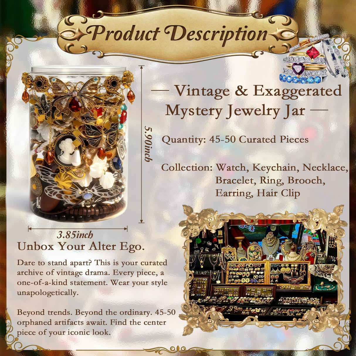 SMUOBT Mystery Jewelry Jar Box Set, Surprise Jewelry Gift for Women