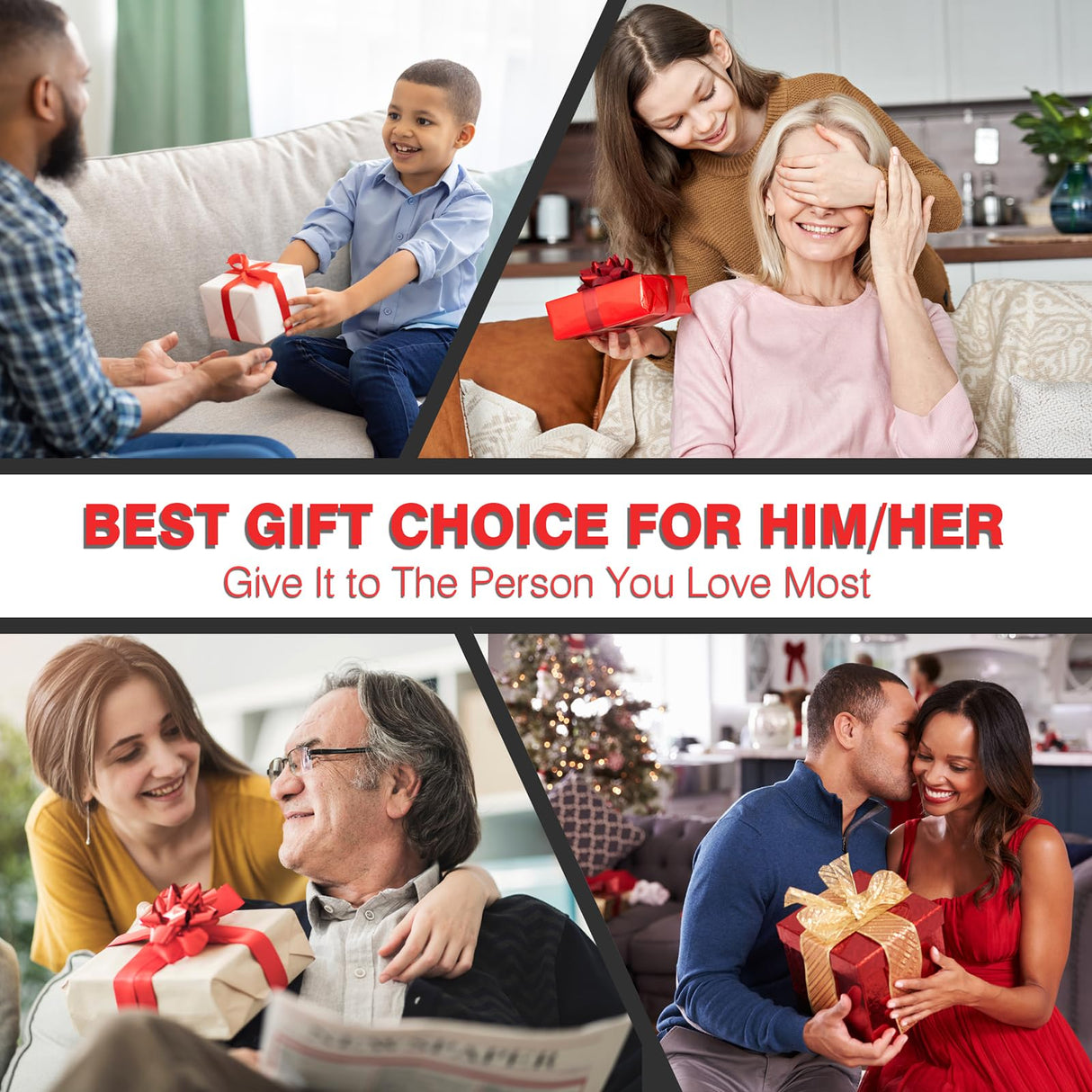 cotsoco Massage Gun Deep Tissue for Pain Relief with 4 Massage Heads & 6 Speeds, Electric Mini Handheld Body Massager for Any Pain Relief, Best Gifts for Dad and Mom
