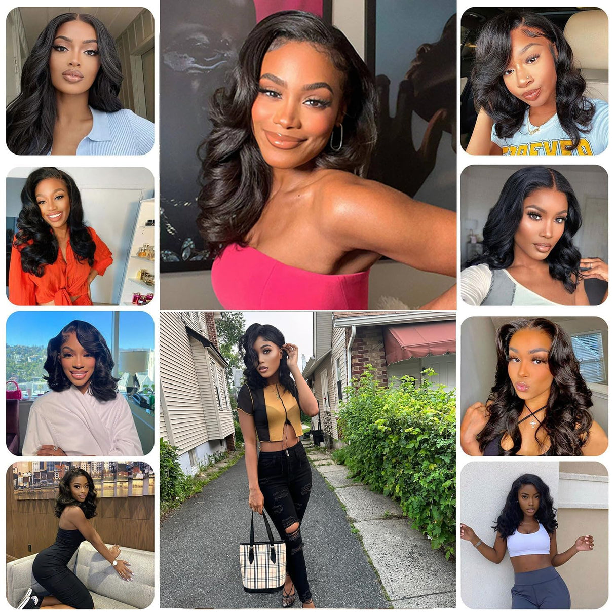 9x5 Glueless Wigs Human Hair Pre Plucked Pre Cut Bob Wig Human Hair 200% Density Body Wave Lace Front Wigs Human Hair HD Closure Wigs Short Bob Wigs for Black Women Wear and Go Glueless Wig 12 Inch
