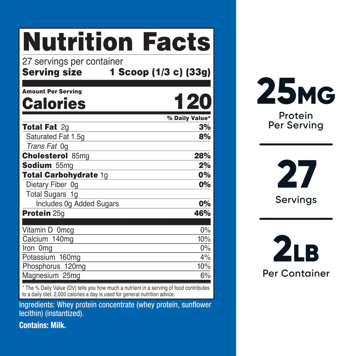 Nutricost Whey Protein Concentrate (Unflavored) 2LBS - Gluten Free & Non-GMO