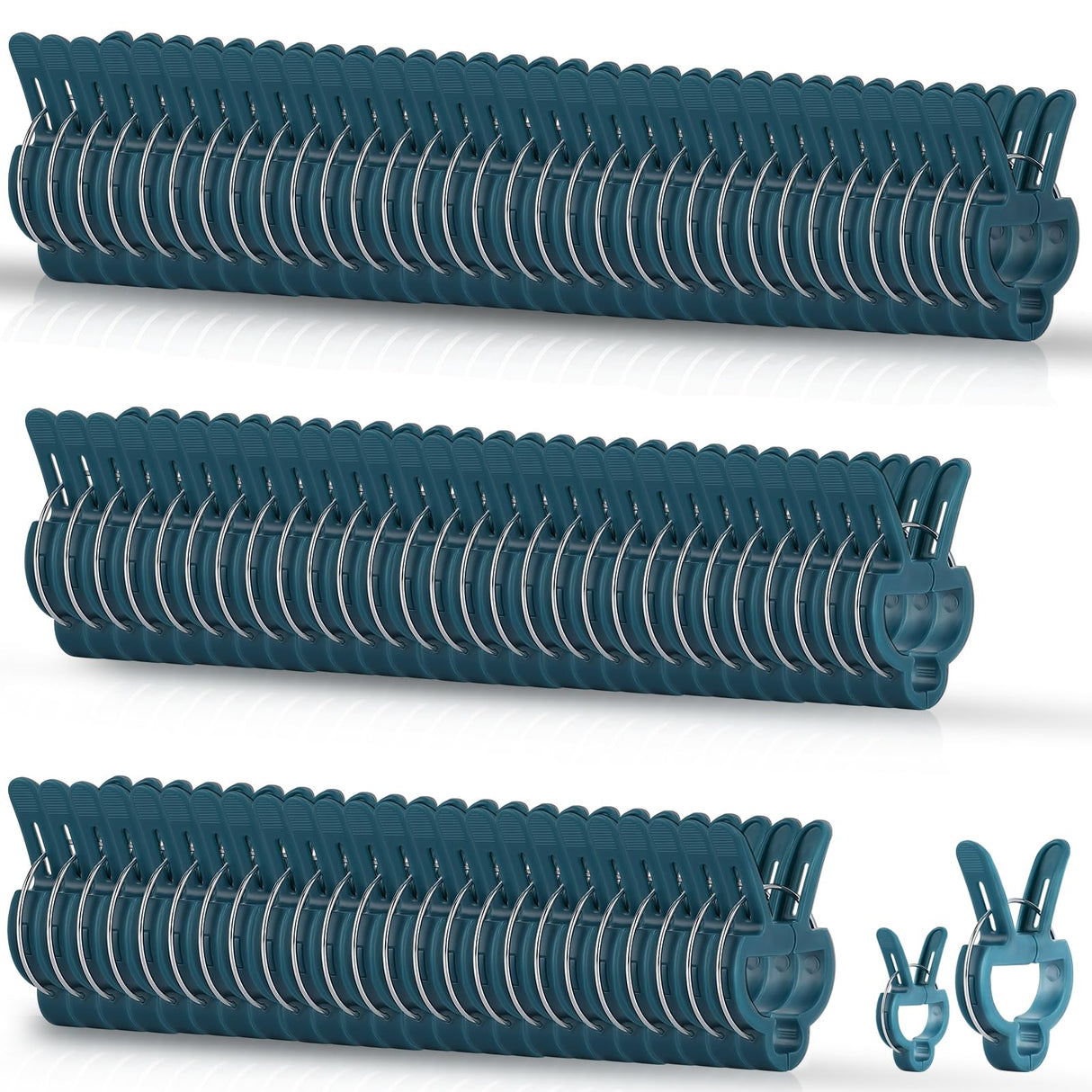 PERSZEN Plant Support Clips, 120 PCS Gentle Flower Plant Clamps for Supporting Vine Climbing Plants, Gardening Lever Loop Gripper Clips Help Stems Vines Grow Straight Upright, 2 Sizes in one Pack