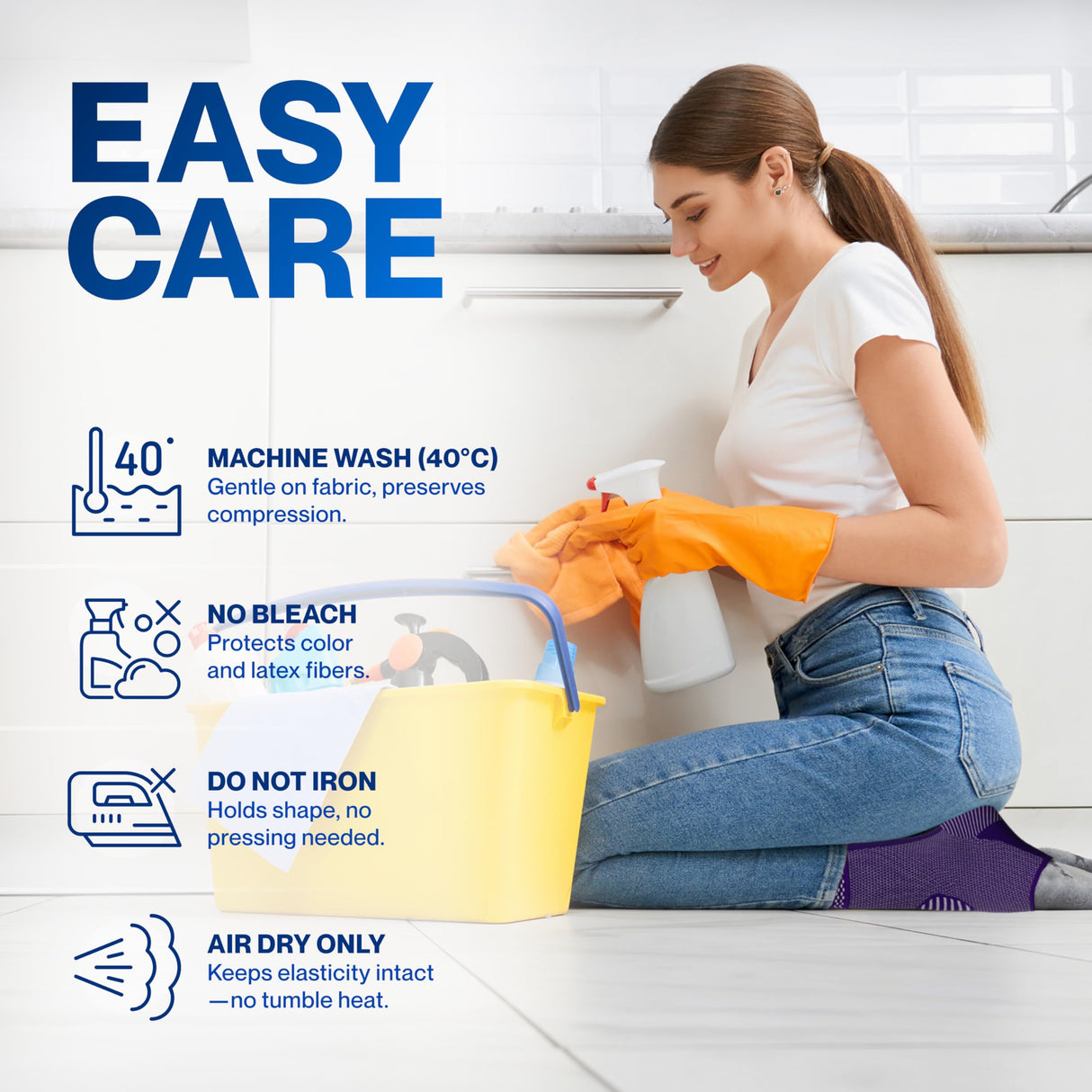 Modvel Foot & Ankle Brace Socks for Sprained Ankle Compression Sleeve - Plantar Fasciitis Relief Brace, Foot Support for pain Women & Men - Tendonitis & Arthritis Feet Sleeve, Stabilizing Ankles Wrap